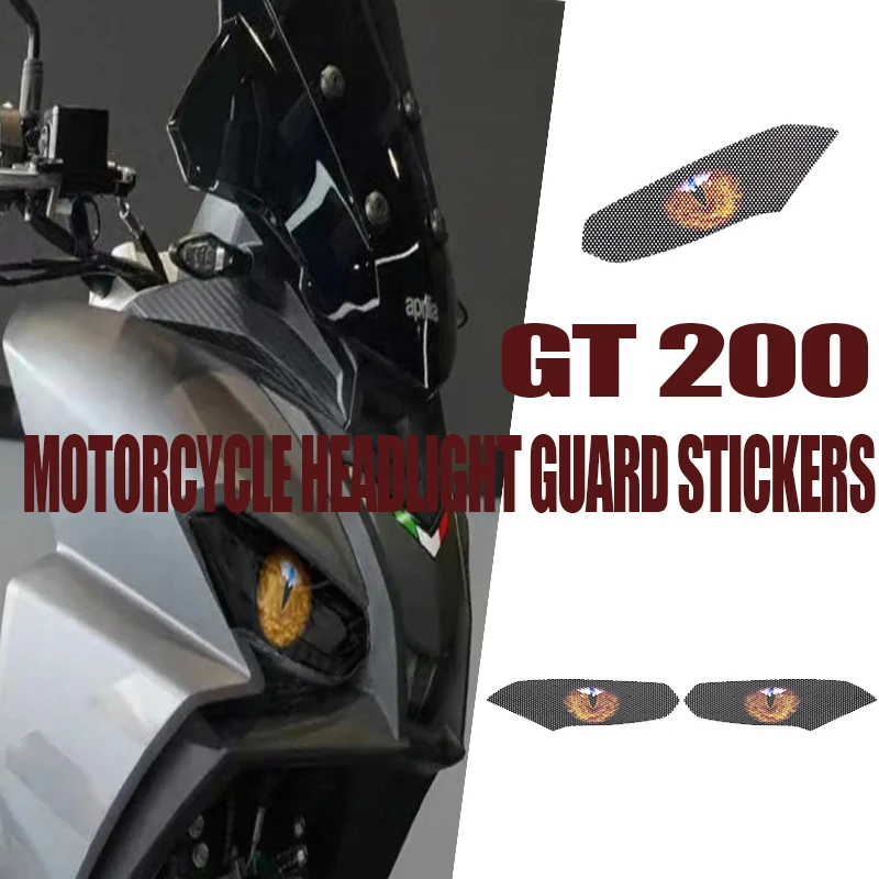 FOR Aprilia SR GT 200 GT200 Motorcycle Accessories Front Fairing Headlight Sticker Guard Sticker