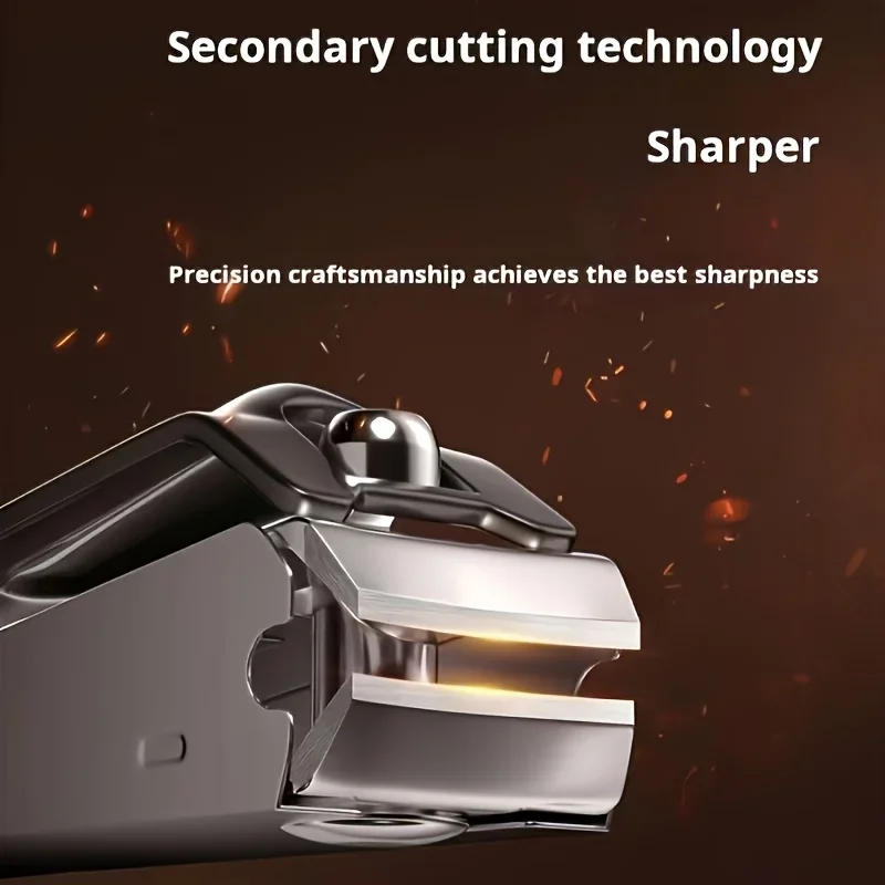 Conjunto de cortador de unhas de aço inoxidável com estojo de armazenamento design moderno lâmina côncava abertura de mandíbula ferramentas de cuidados com as unhas presente de natal