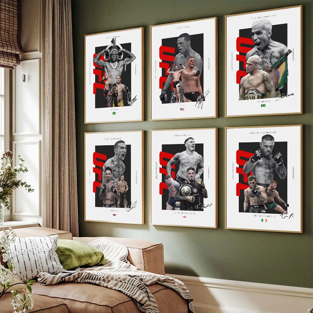 1PC U-Ultimate Fighting Championship UFC Poster Canvas Print Home Living Room Bedroom Entrance Bar Cafe Decor