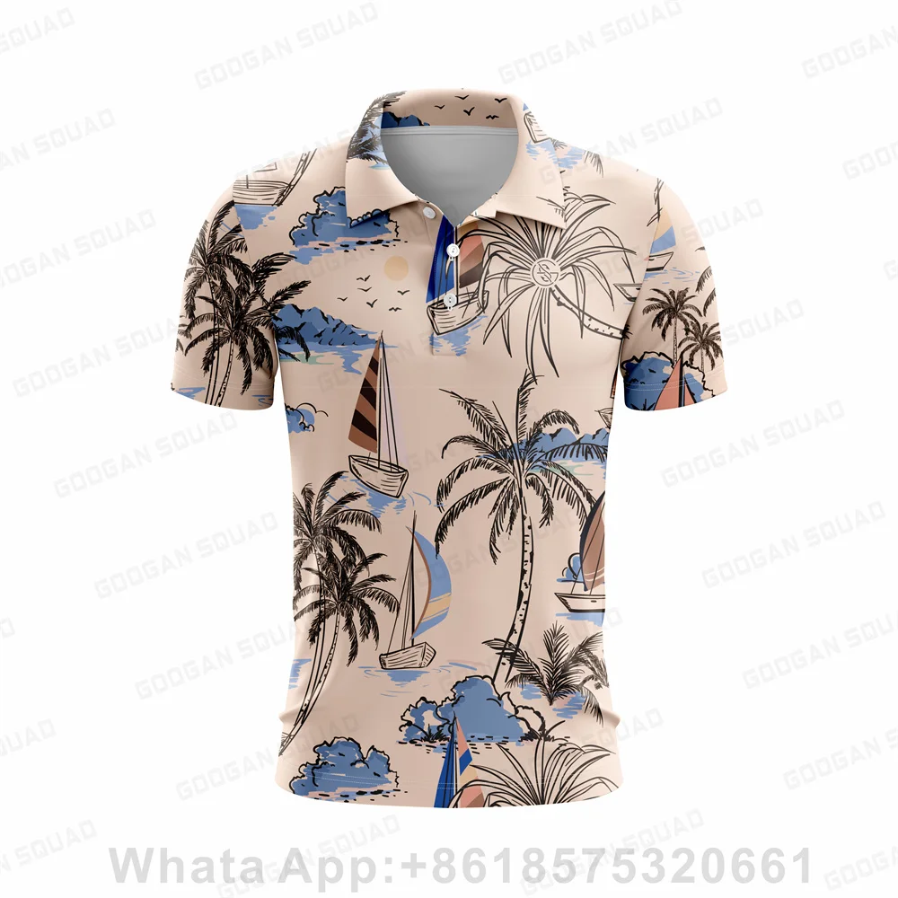 Googan Squad Men Polo Shirt Summer Casual Fashion Short Sleeve Quick Dry Fishing Golf Tshirt Breathable Sport Badminton Football