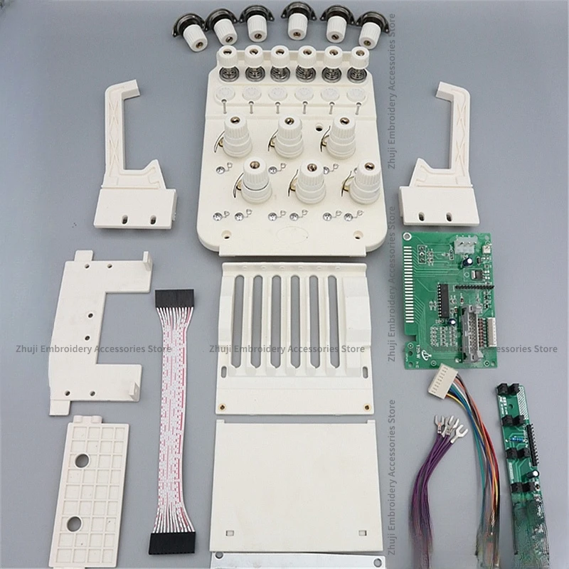 New Six-Pin Bottom Line Detection Clamp Assembly Six-Pin Head Box Yarn Trapper Computer Embroidery Machine Accessories