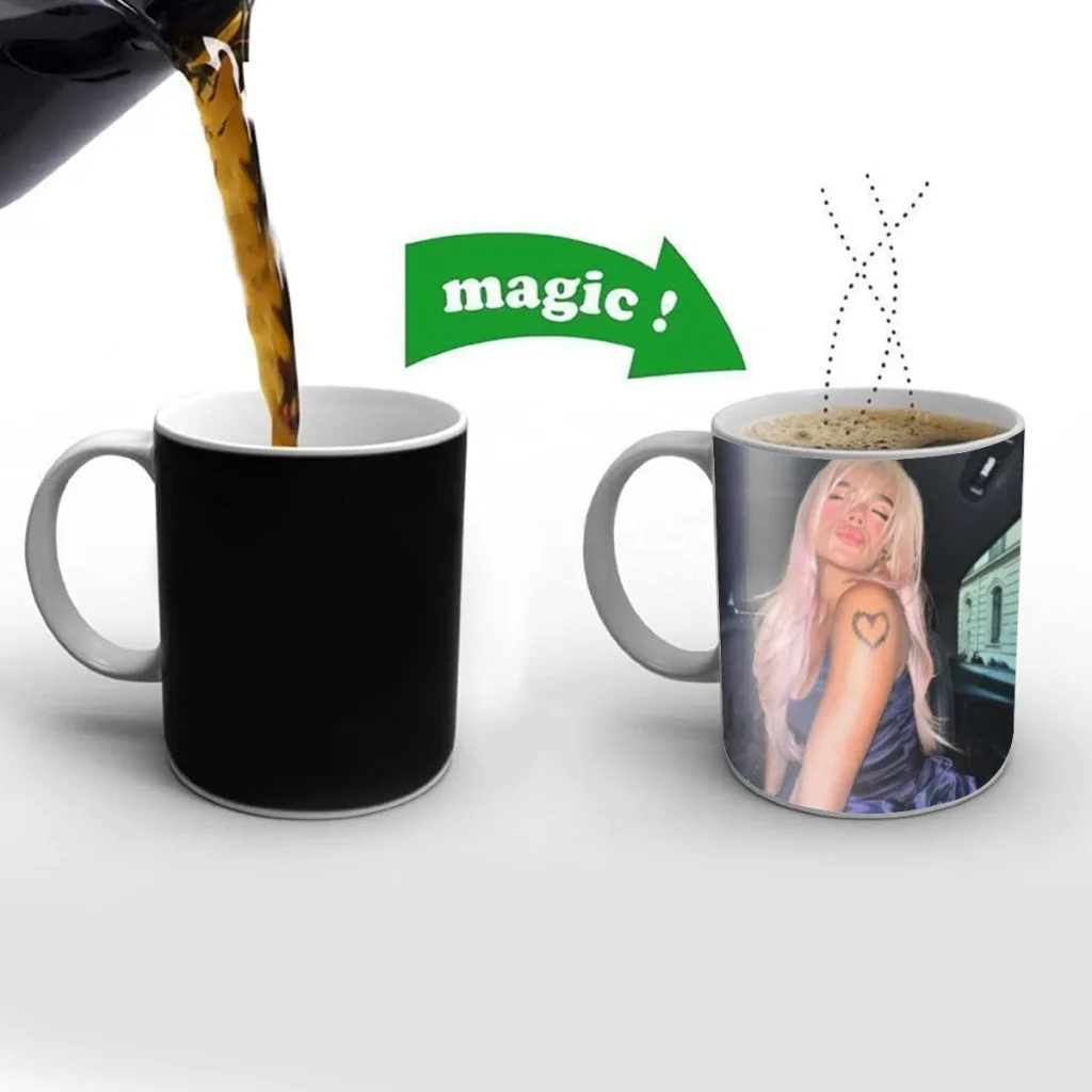 Singer karol g Coffee Mugs Creativ Color Changing Milk Tea Cup Ceramic Magic Heat Sensitive Mug Gifts