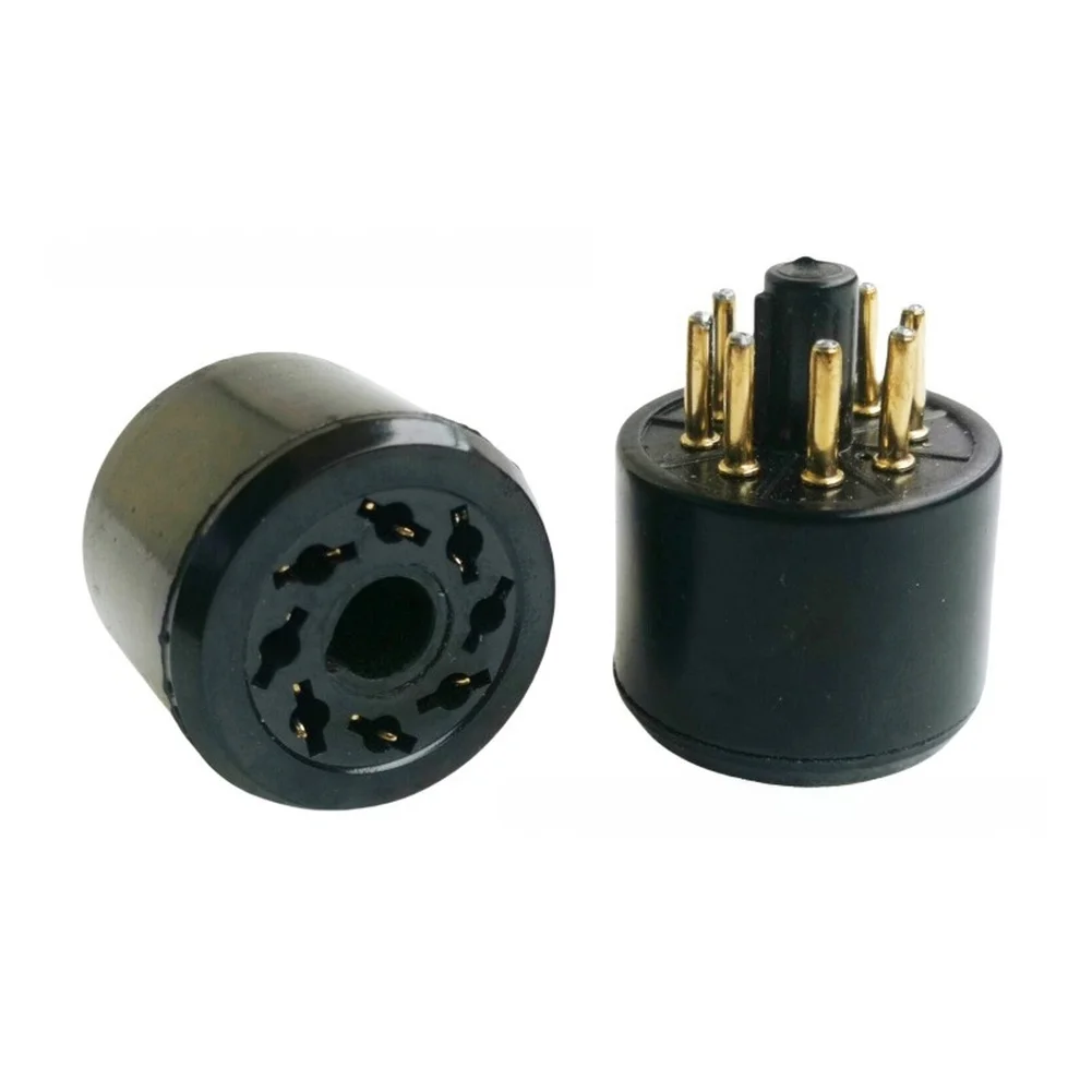 1pc For TS-8 Tube Socket 8 Pin Electrical Sockets Black Connectors For Audio Systems Accessories Easy Installation