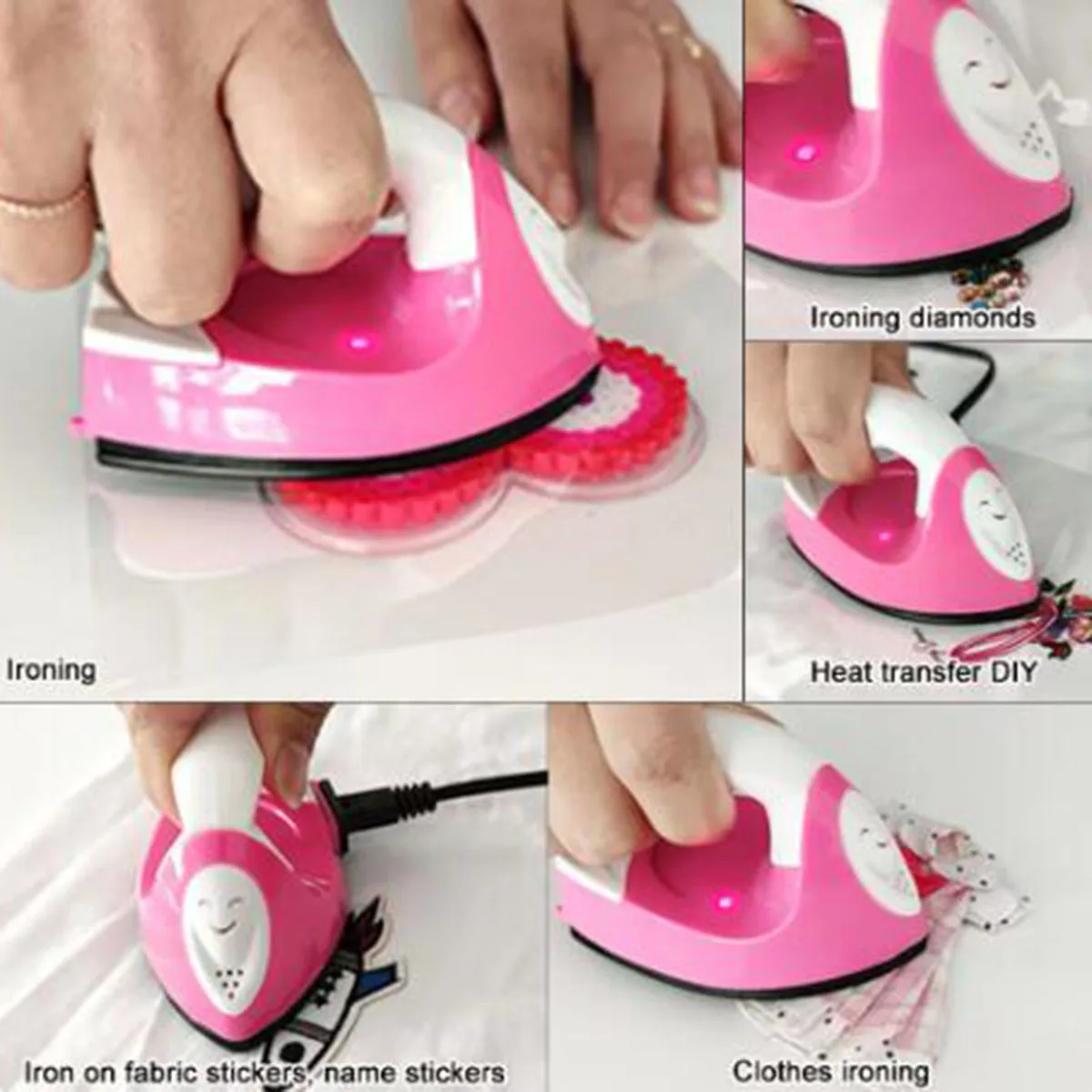 1pc Mini Craft Electric Iron Handheld Portable DIY Small Iron Travel Ironing Machine US Plug For Ironing Clothes Socks Machine