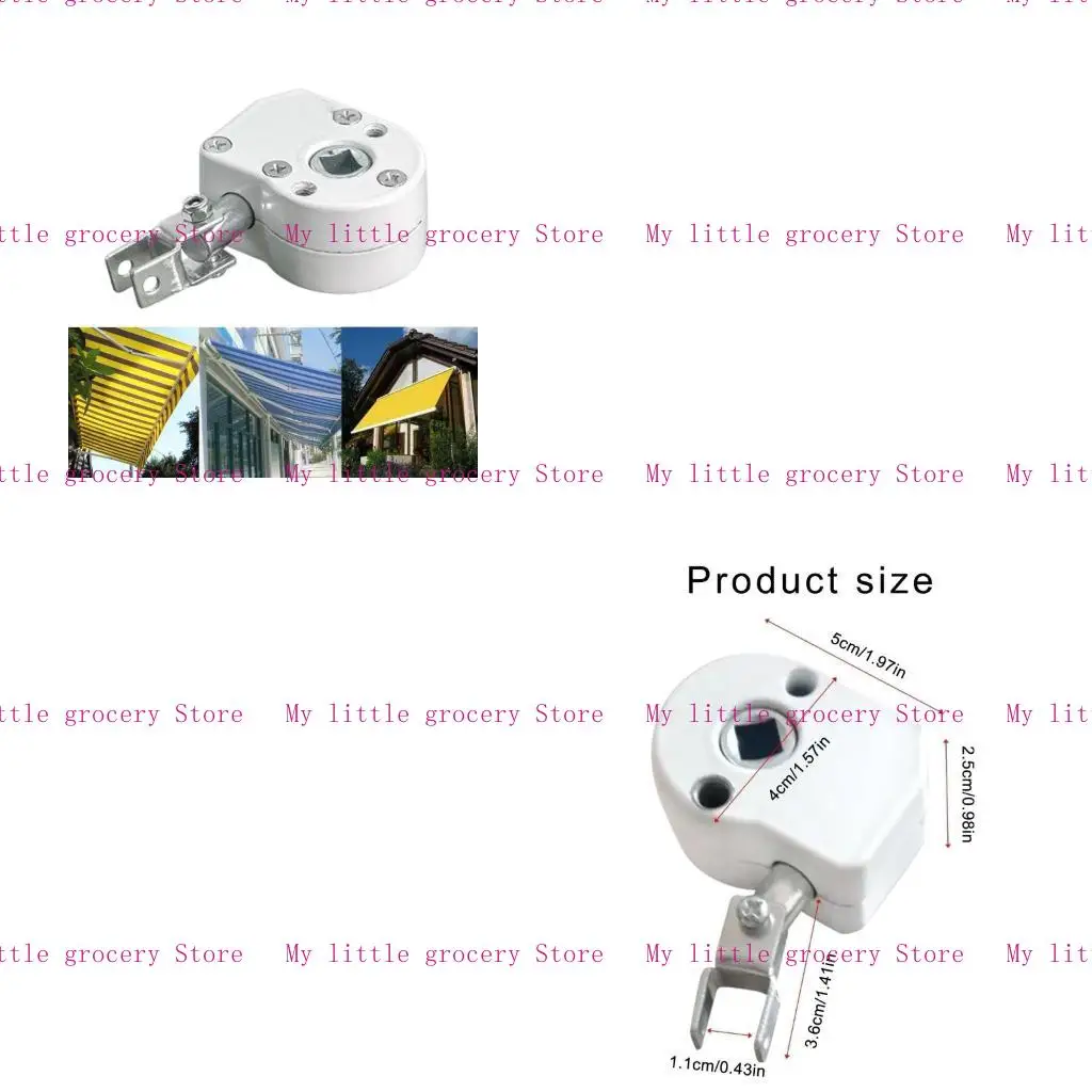 Retractable Awning Component Manual Aluminum Crank Gear Box for Sunshade Metal Awnings Head Accessories Spare Parts
