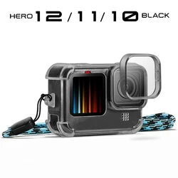 Air Armor Anti-fall Case GoPro Hero 12 11 10 Black Transparent TPU Shockproof Cover Soft Standard Housing Rubber Silicone Shell