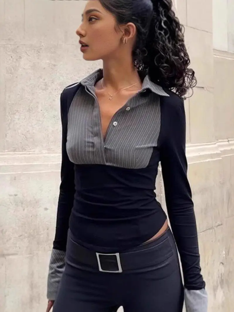 

Цветной облегающий топ с длинными рукавами, универсальный, модный, простой, из утолщенного флиса и искусственной кожи (ПУ) для женщин