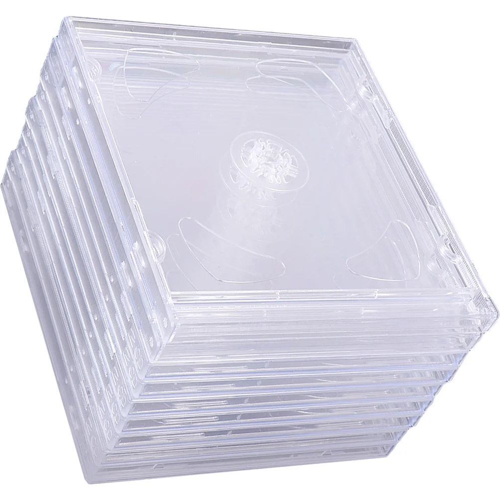 9 Pcs Electronics Case Transparent CD Storage Cases Shell Acrylic DVD Holders Jewel for Discs