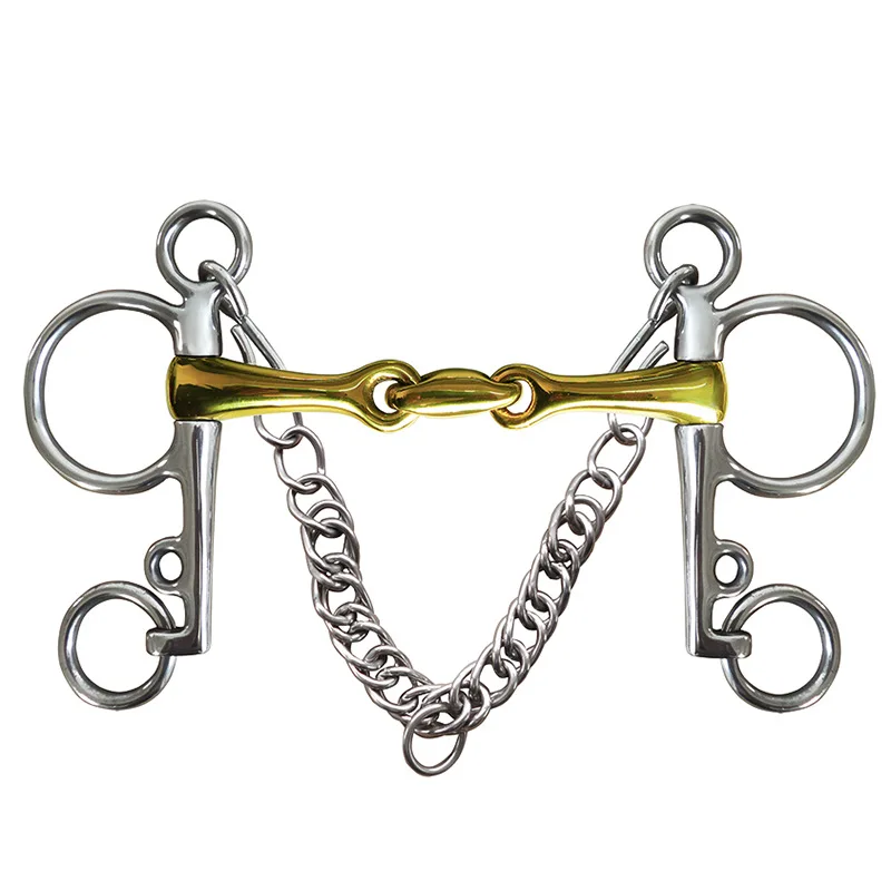 Stainless Steel Horse Bit Silicone Copper Mouth Anti-Rust Anti-Peeling Equestrian Equipment