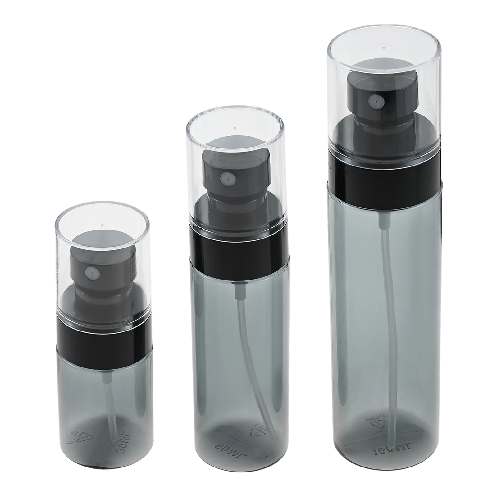 Spray Bottle Transparent Black PETG Nano 30/60/90ml Portable Convenient Filling Cosmetic Perfume Toner Lotion Women Beauty Gift