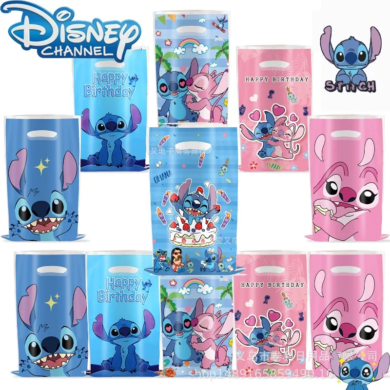 

Disney Stitch Party Gift Bags Cute Anime Lilo & Stitch Plastic Candy Box Baby Shower Supplies Children Birthday Party Decoration