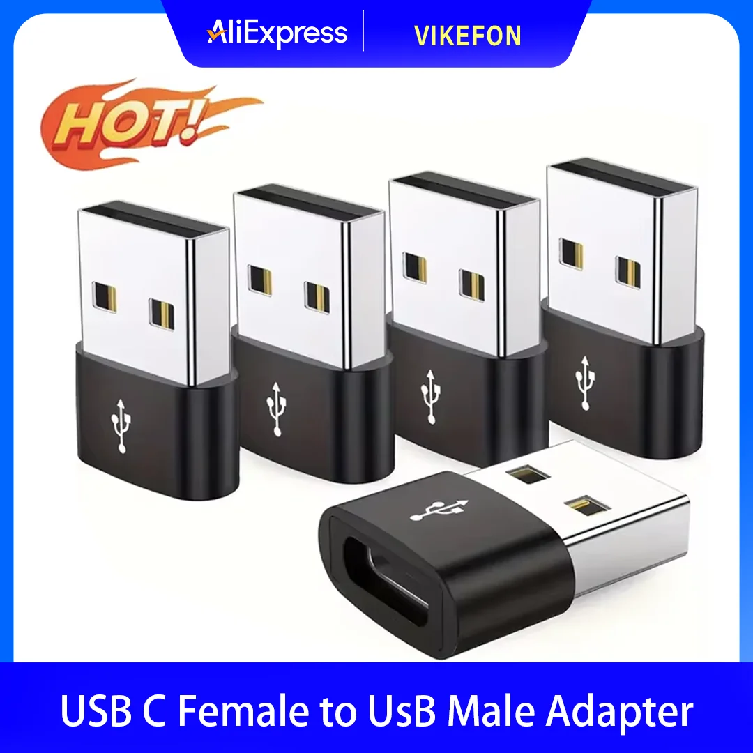 

5pcs OTG USB to USBC Adapters Durable Metallic Build Universal Compatibility Including Macbook Samsung S24 IWatch AirPods