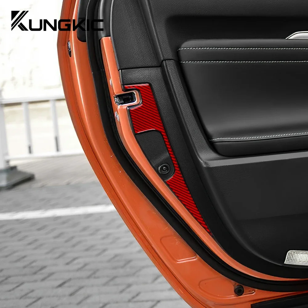 For Lexus RC300 RC350 RC200T 2015-2023 Carbon Fiber Car Door Lock Cover Sticker Soft Decorative Trim Accessories