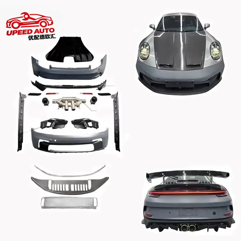 Kit de Carrocería Delantero y Trasero Compatible con STLF 911 GT3, Porsche Carrera 911 992 2019-2024, Actualización a 911 GT3
