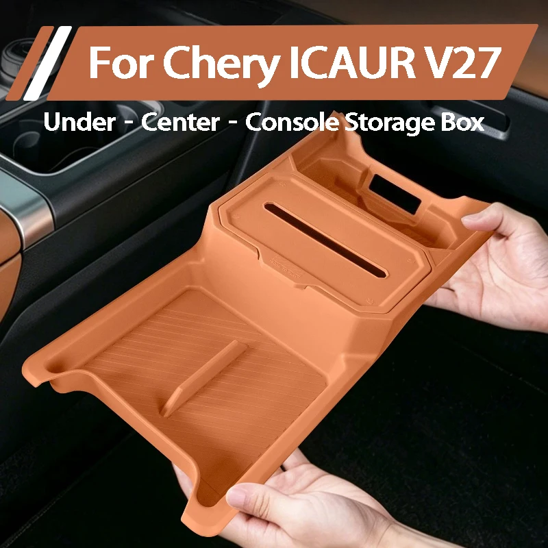 For Chery ICAUR V27 2026 Under Central Control Storage Box Tissue Box Car Interior Organizer Accessories