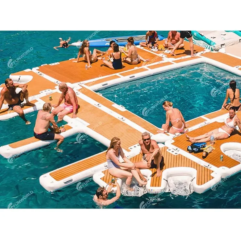 Hydrofoil Docking Station Inflatable E-foil Dock Heavy-Duty Drop-Stitch Floating Platform for Board