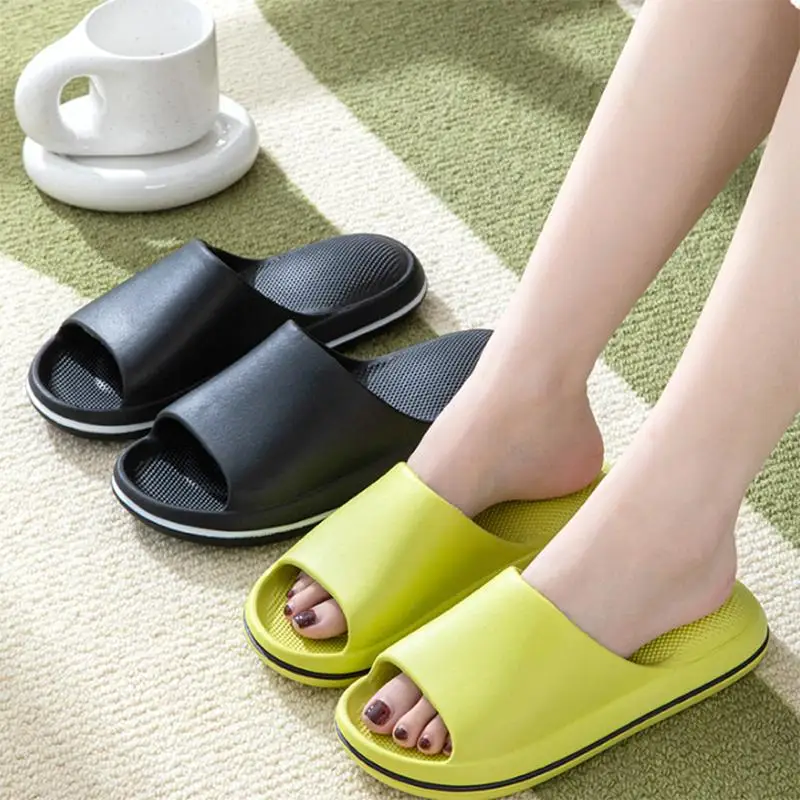 Paar-Hausschuhe in Bonbonfarben mit dicker EVA-Sohle für Damen, weiche Plateau-Massage-Slipper für den Sommer, Übergrößen 36-45, rutschfeste Strandsandalen – Detail 5