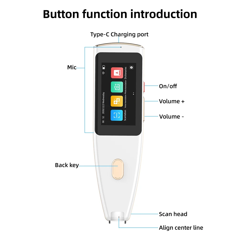 scanning translation pen English learning pronunciation translation personnel text pictures photos scanning pen dictionary pen