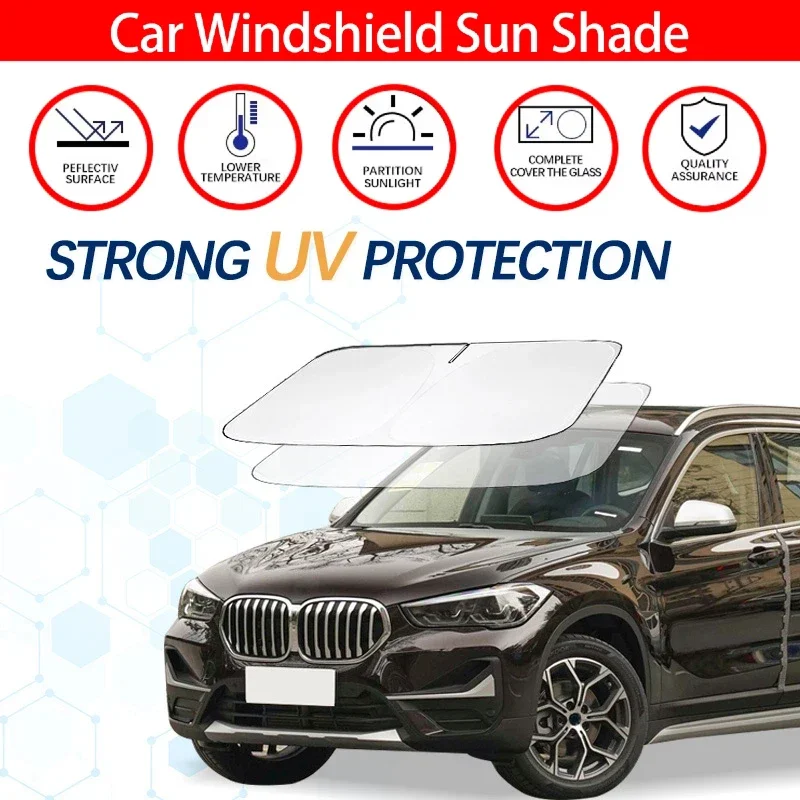 

Windshield Sun Shade For BMW X1 E84 F48 F49 Sunshade Sun Visor Protector Foldable Blocks UV Rays Keep Your Car Cooler
