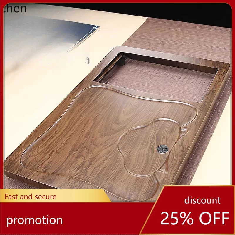 CZ Home Living Room Office Integrated Non-Electromagnetic Stove Chinese Style Drainage Kung Fu Plate Tray Tea Brewing Table
