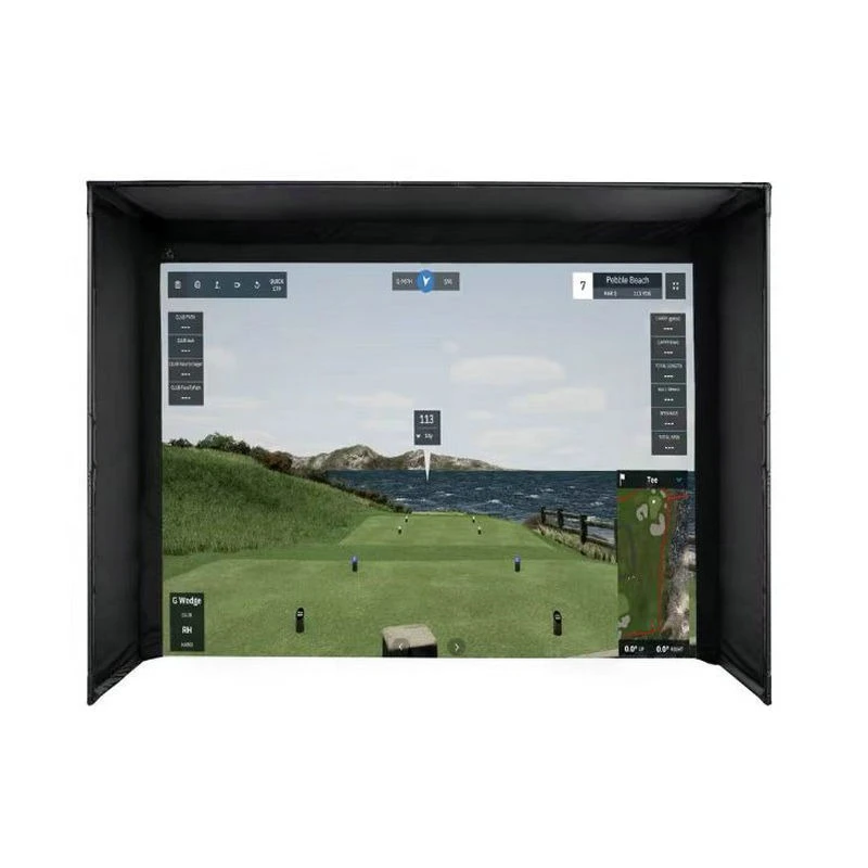 Golf emulator shelf, indoor golf virtualizer, training golf curtain