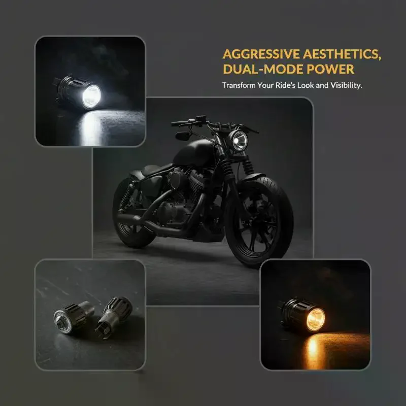 1Pcs Universal Motorcycle H4/BA20D Headlight Hard Light Led Light Motorbike Lamp Ultra-Long Illumination Distance