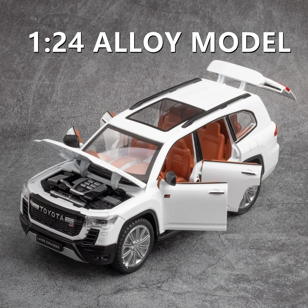 

1/24 Toyota LAND CRUISER GT Prado SUV Alloy Car Model Diecasts Metal Toy Off-road Vehicles Car Model Sound Light Gifts