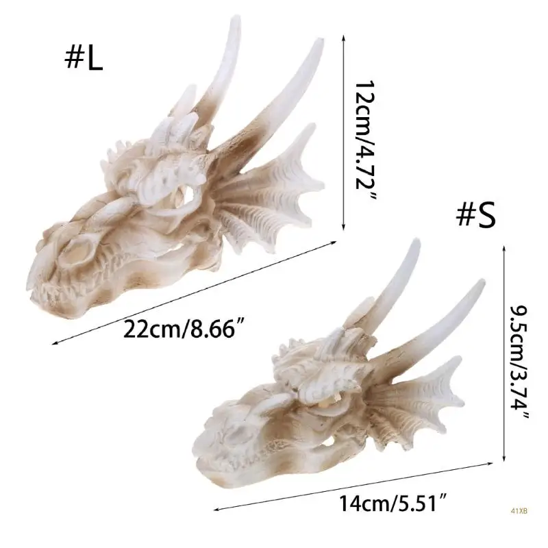 41XB Bể cá Khủng long Hang đầu lâu Trang trí dưới nước Bể cá Vật trang trí Nơi trú ẩn Ngôi nhà ẩn náu cho Nước ngọt Nước mặn