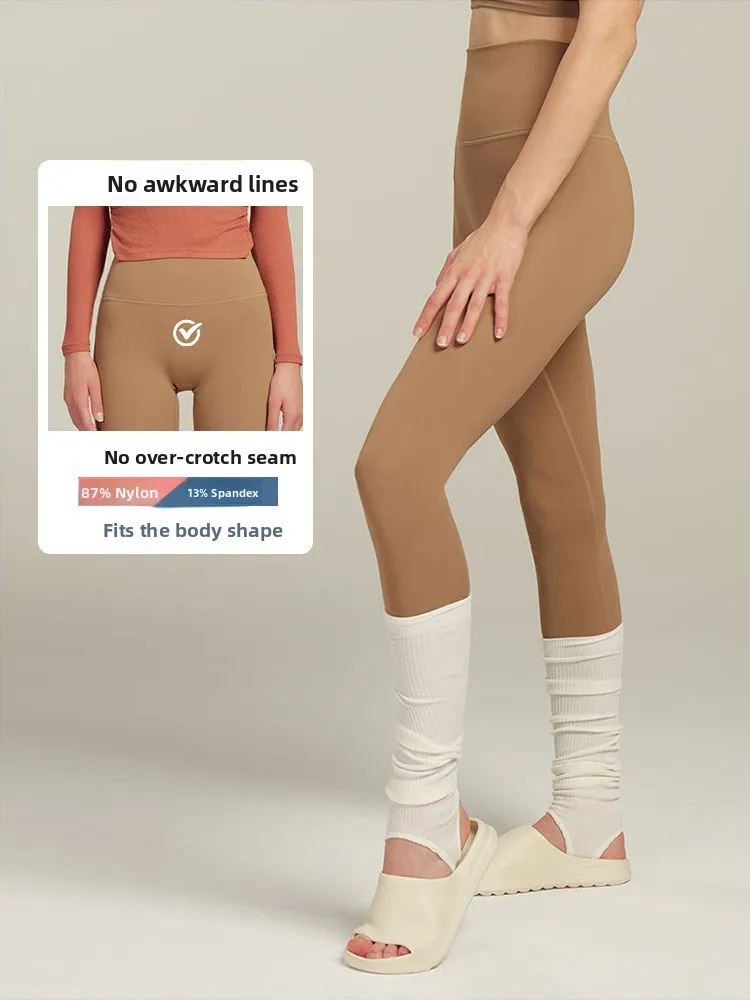 Spodnie do jogi Thiened Fitn, wygodne spodnie do ćwiczeń na jesień i zimę, spodnie z wysokim stanem, długie spodnie z nylonu i spandexu.