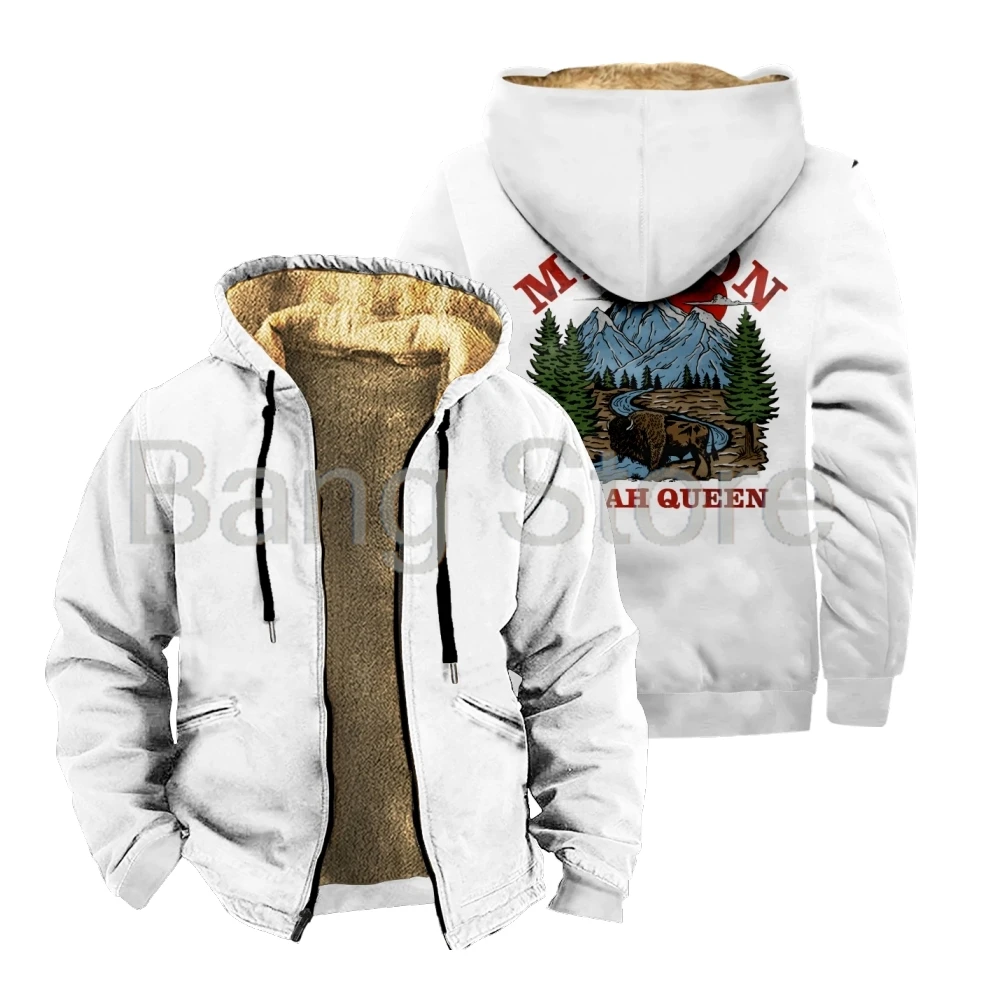 يوسييا كوين جبل. سترة Zion بسحاب للنساء والرجال بأكمام طويلة وسميكة للشتاء معطف ملابس الشارع #2