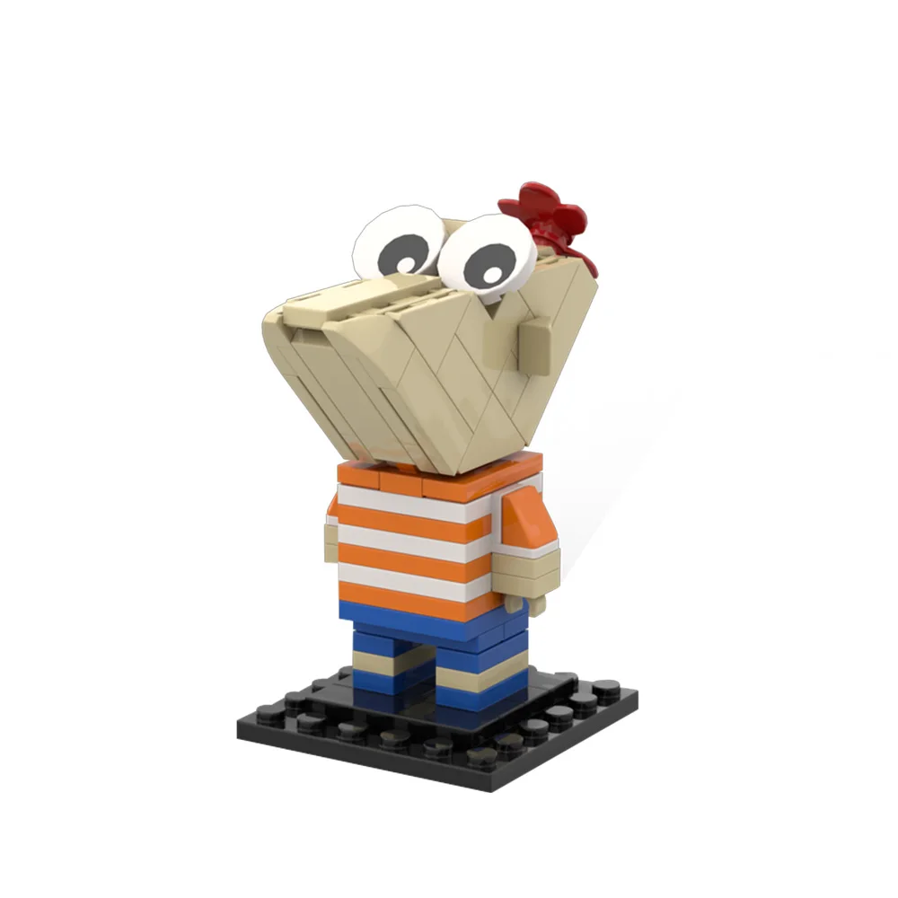 MOC Animation Phineas & Ferb Figure Bricks Model Perry the Platypus Building Blocks Assembly Toys Kids DIY Birthday Gifts
