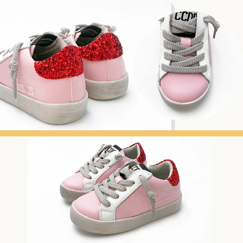 Scarpe per bambini per bambini scarpe sportive per bambini in pelle Designer GG Star Sneakers per bambini scarpe Casual rosa moda di lusso 2024