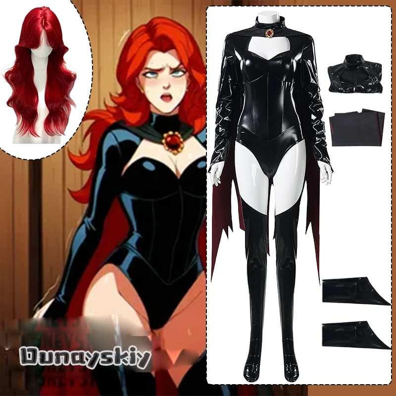 

Madely Cosplay Costume Shiny PU Leather Jumpsuit Sexy Zentai X-Men X97 Role-playing Outfits Anime Party Suit Women's costumes