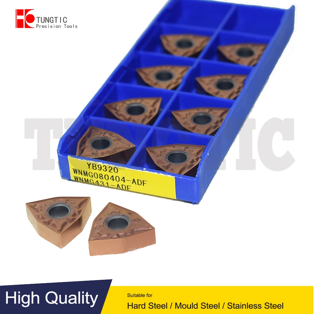 

WNMG080404-ADF YB9320 WNMG431-ADF WNMG 080404 ADF ZCC Carbide Turning Cutter Tools Lathe Inserts For Finishing