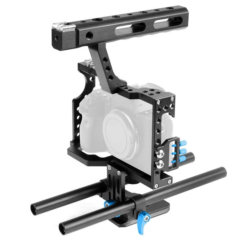 Caméra C5 pour Sony A7II, A7R, A6300, A6500, A6000, stabilisateur de poignée, support de mise au point, plate-forme de rail, le plus récent