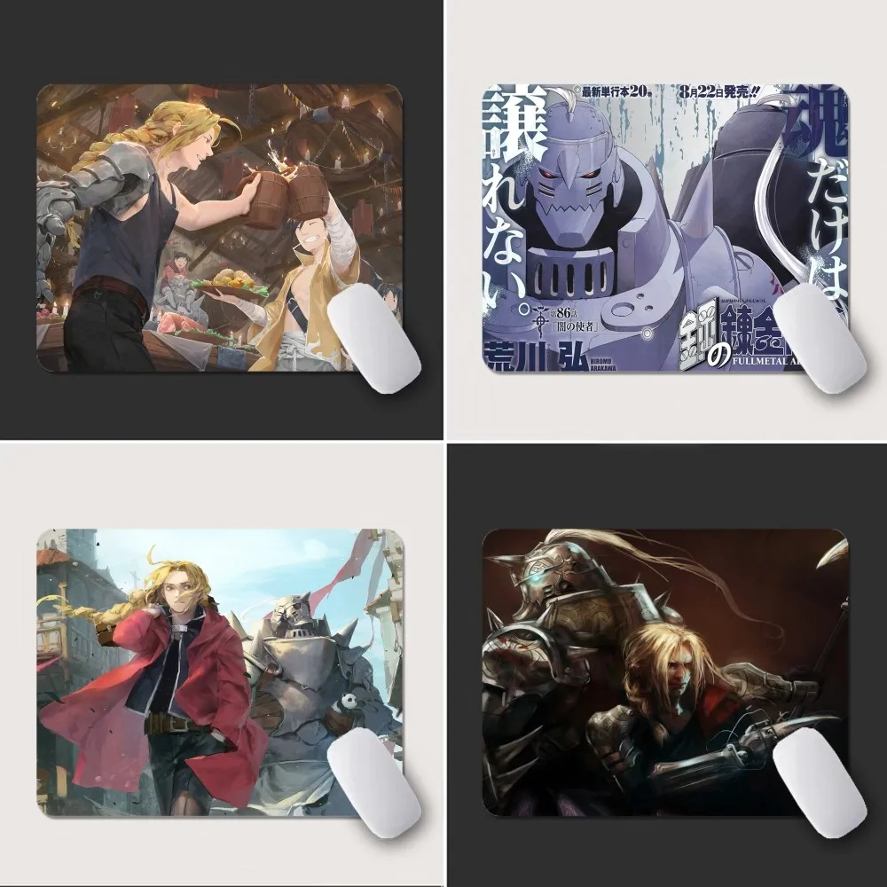 

Fullmetal Alchemist Mousepad Small Office Computer Desk Mat Table Keyboard Big Mouse Pad Laptop Cushion Non-slip Deskpad Decor