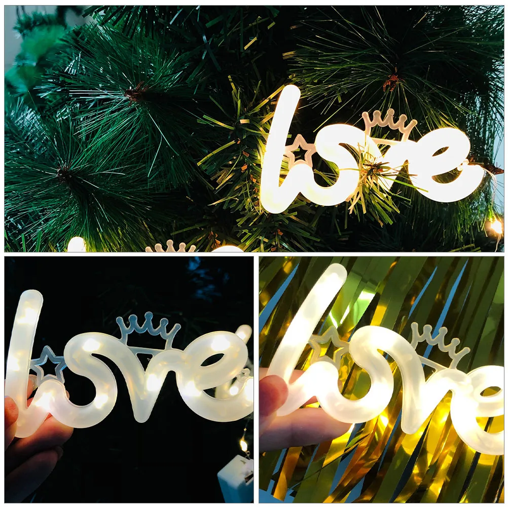 

2pcs Led Love Letter Lamps Premium Pet Decorative Lights Stylish Night Lamps Romantic Scene Layout Bedroom Table Light For Home