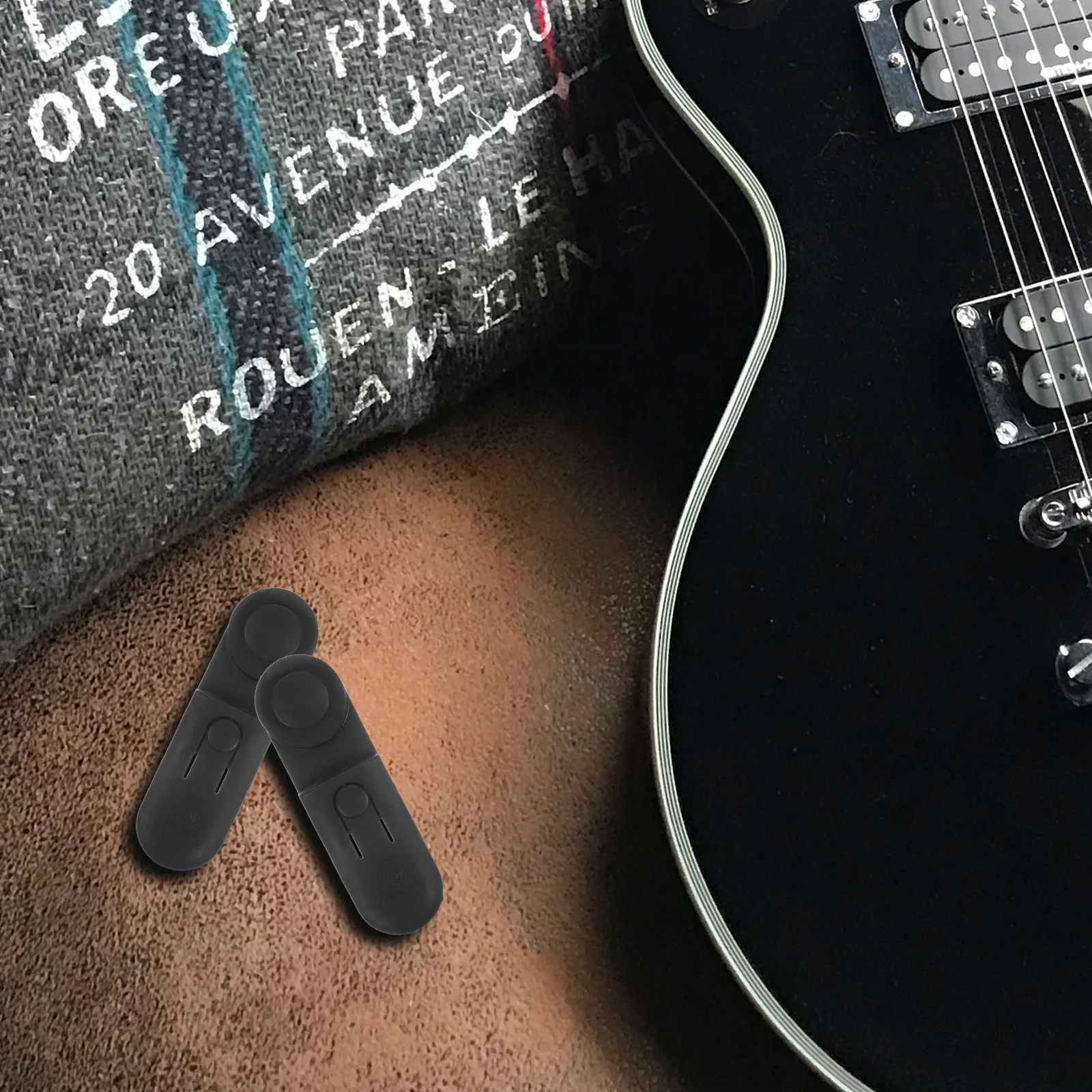 

2pcs Universal Guitar Strap Lock Belt Button Sproof Anti-Fall Bass Instrument Fixing Buckle Non-Slip Strap Secure Button For