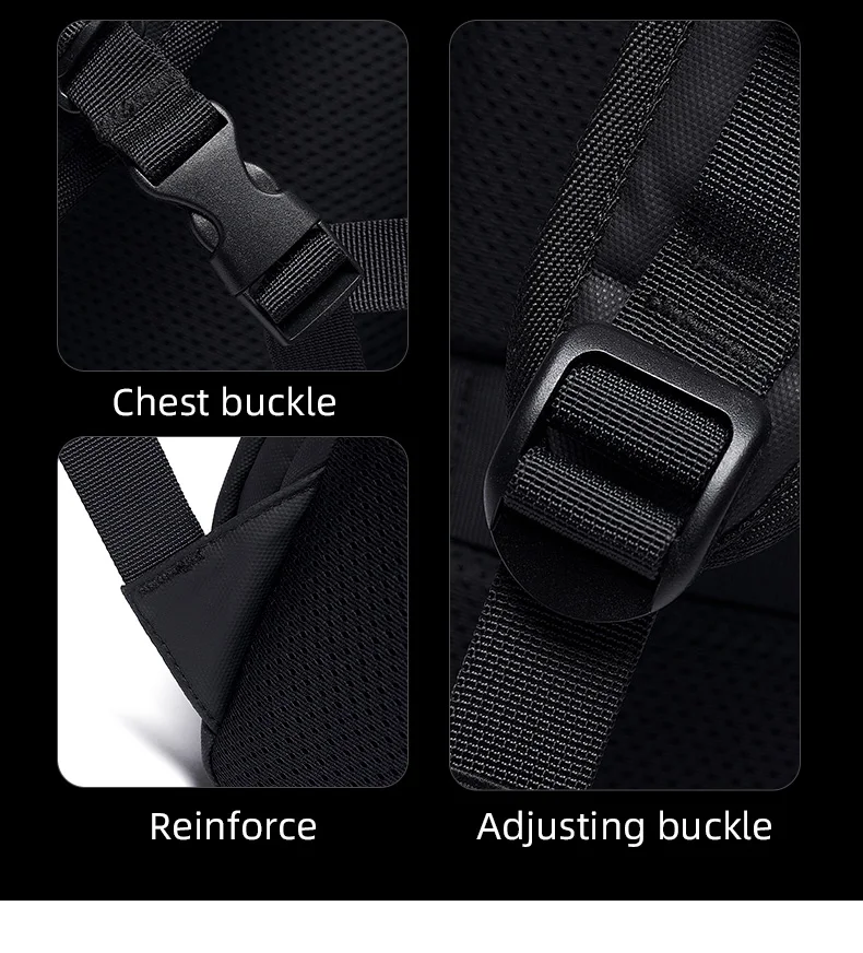 TANGCOOL Gentleman Roll-Top-Rucksack, großes Fassungsvermögen, leicht, wasserdicht, mit mehreren Fächern, für Geschäftsreisen, Laptop-Tasche – Detail 24