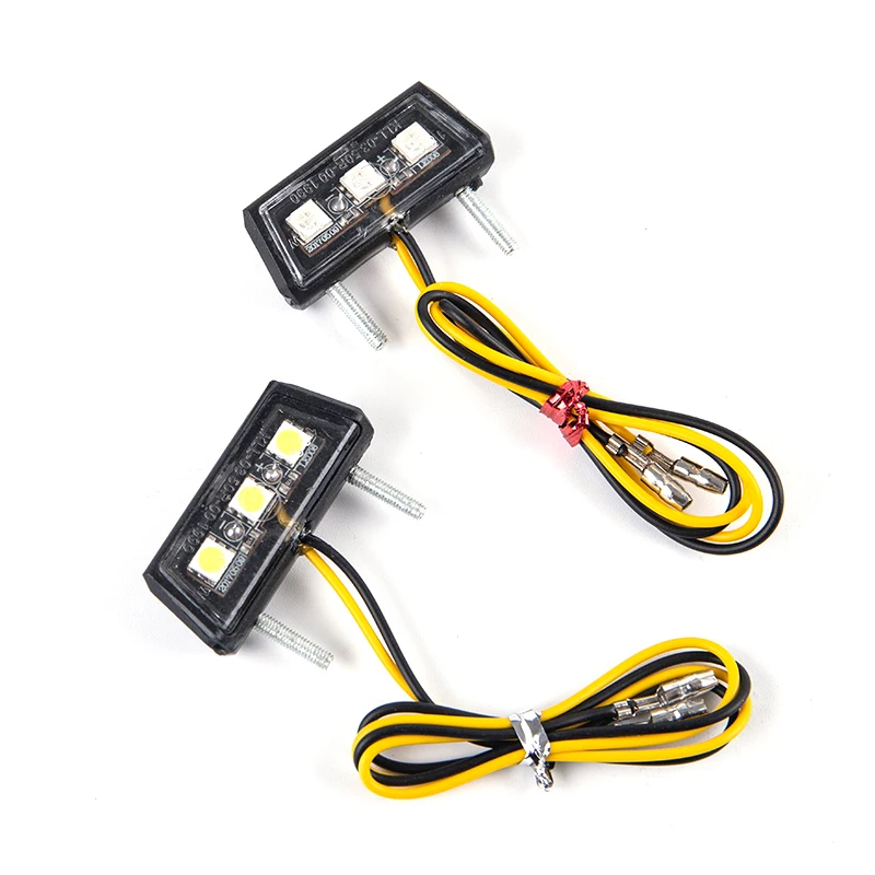1Pc 12V plastic Mini Waterproof Motorcycle License Plate LED light Motorcycle License Light Car Auto Rear Light