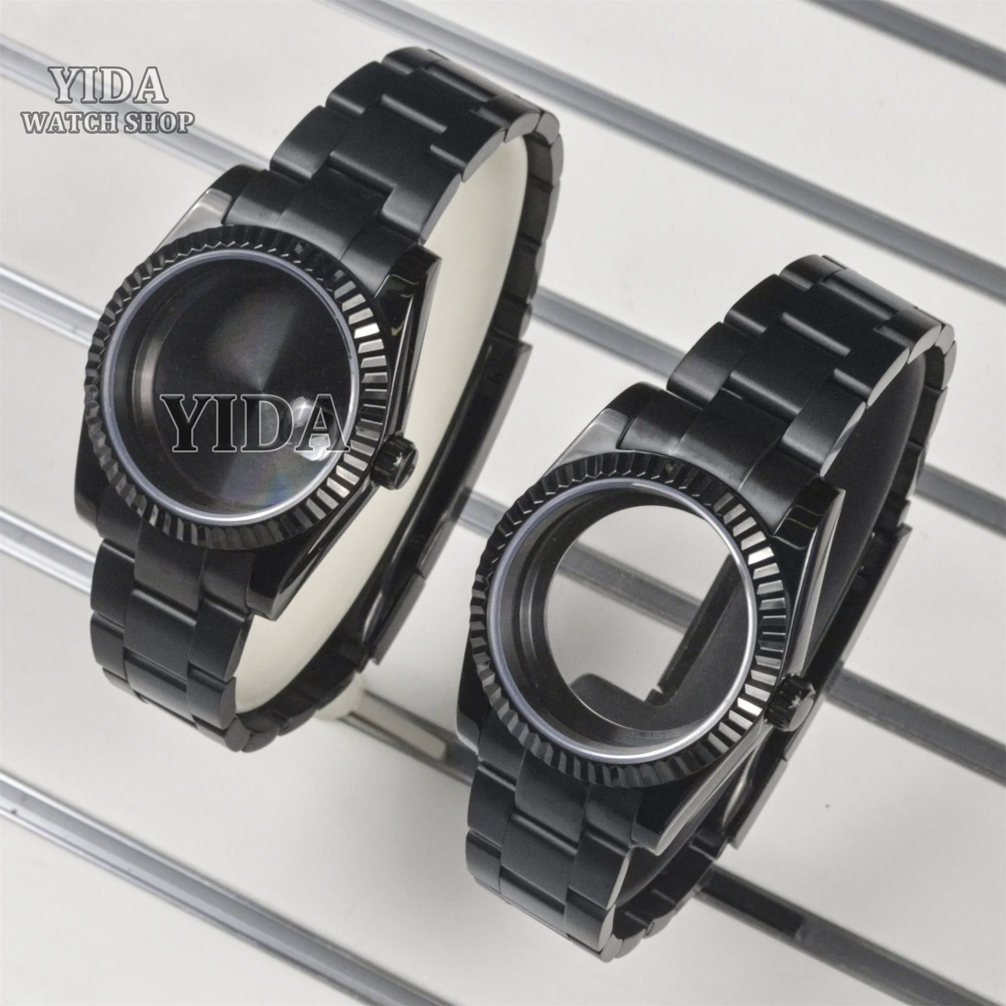 NH35 Watch case Strap for Datejust Stainless Steel Band Sapphire Glass 10ATM Waterproof fit NH35 NH36 Automatic Movement Parts