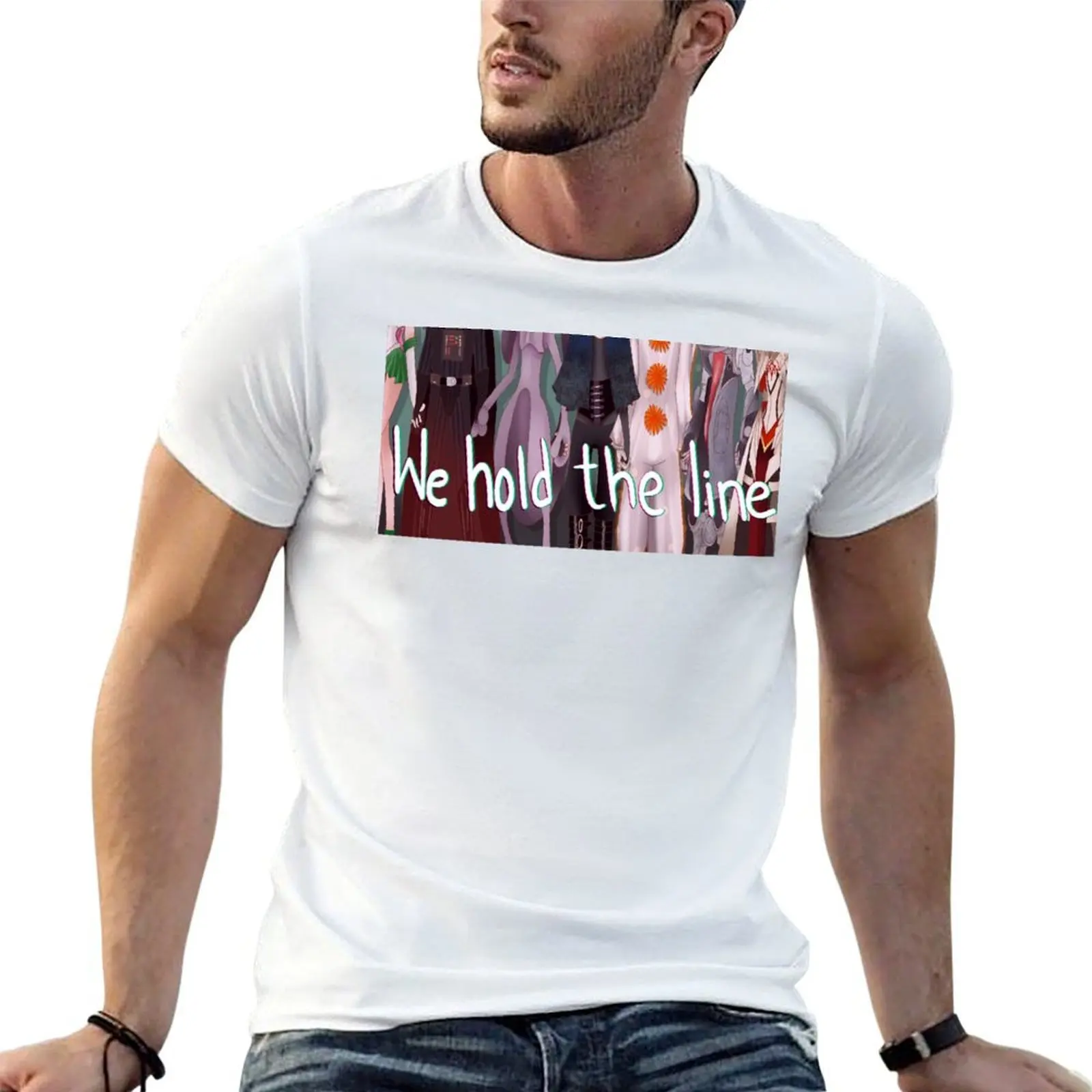 We Hold The Line T-Shirt t shirt man designer t shirt for man 100 percent cotton T-Shirt