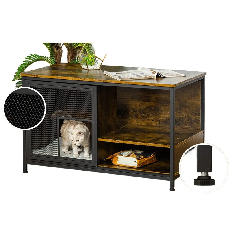 Dog House, Multi-Function Cat Cabinet, TV Stand, Wooden Pet Furniture, 2-in-1 Cat and Dog Bed, Universal Wooden Cat House