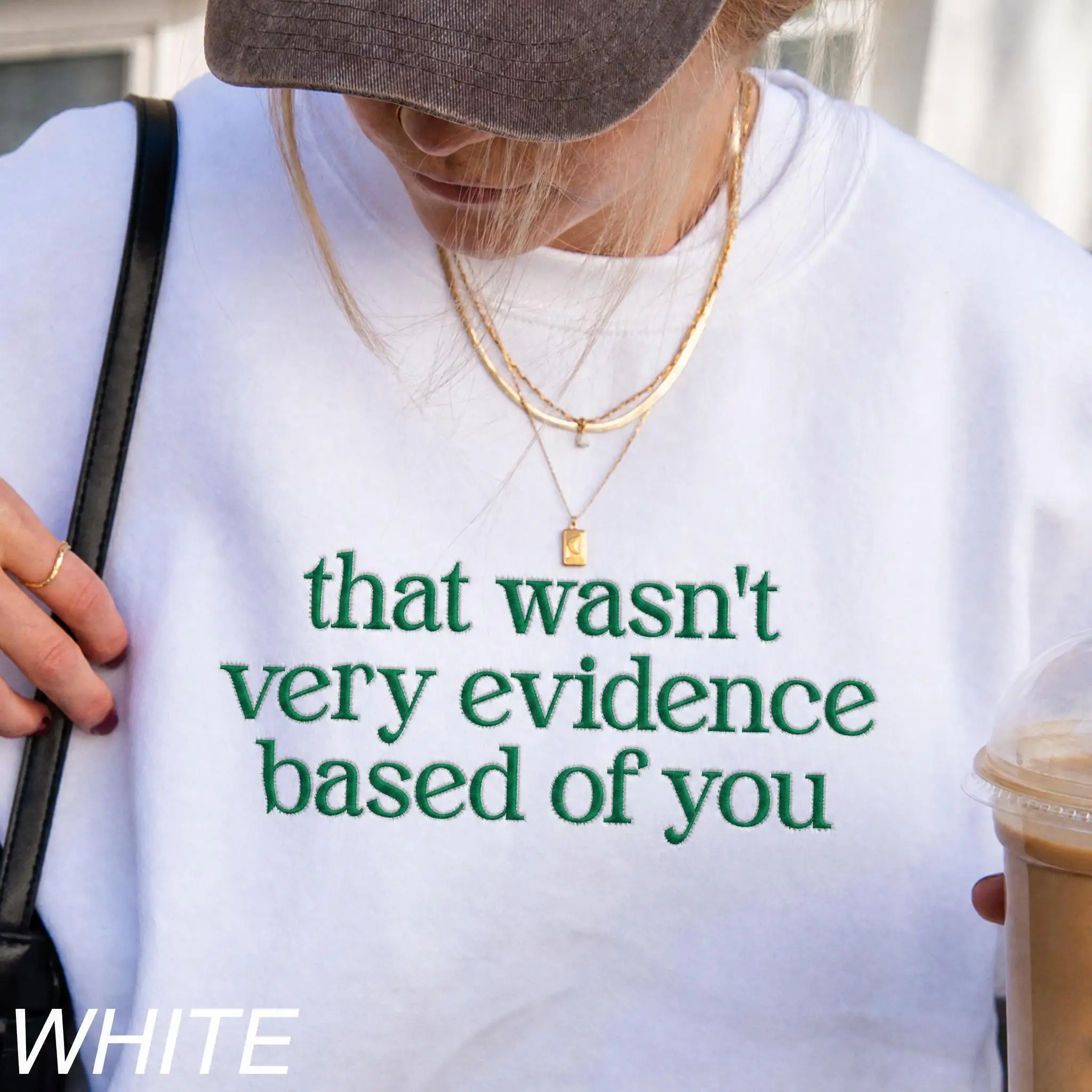 Evidence Based Embroidered Crewneck, Funny Therapist T-shirt, Psychology Humor Apparel, Mental Health Gift for Counselors