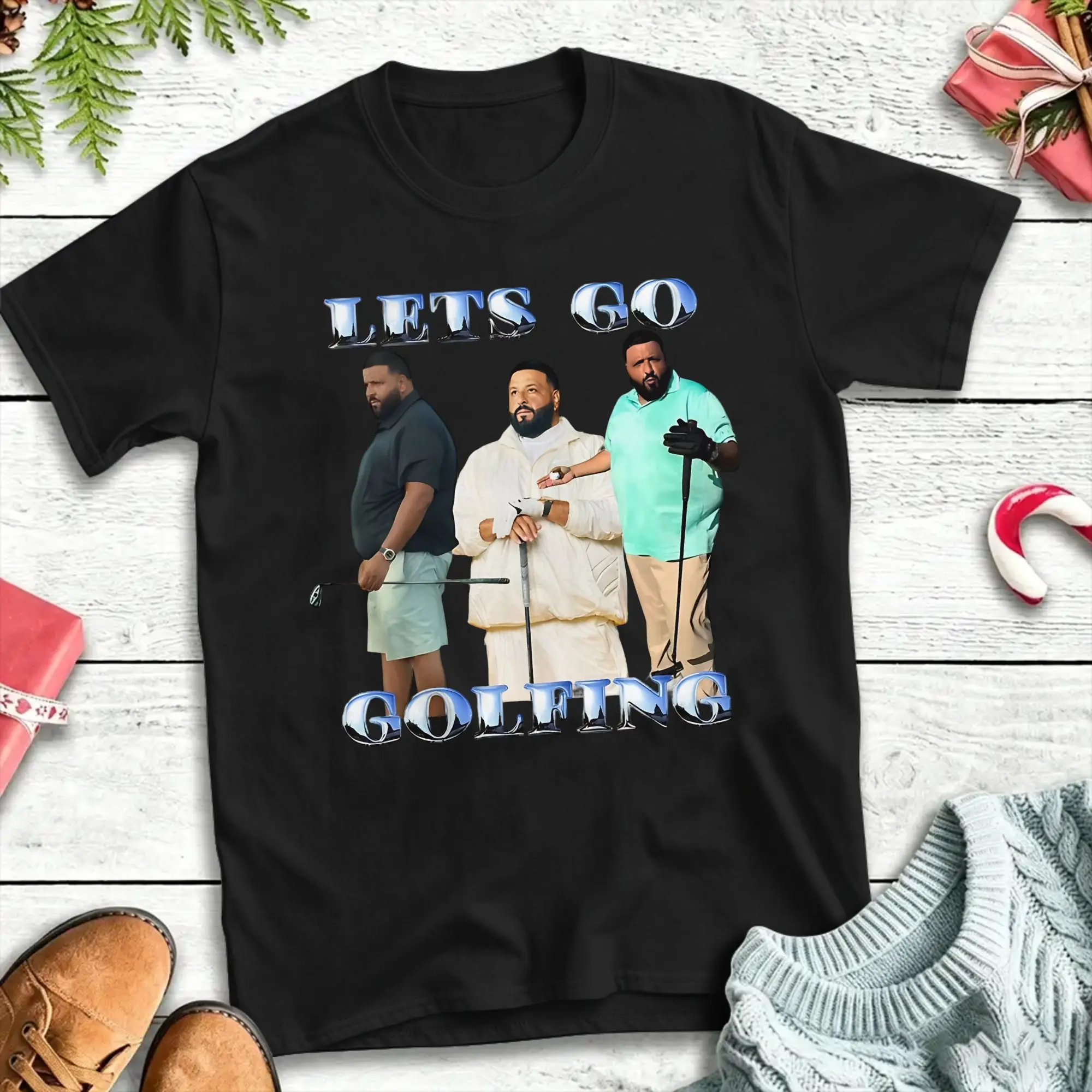 Casual T Shirt Summer DJ Khaled Let's Go Golfing  Hip Hop T Shirts  100% Cotton Tee Shirt for Man Y2K Basic Short Sleeve Tops