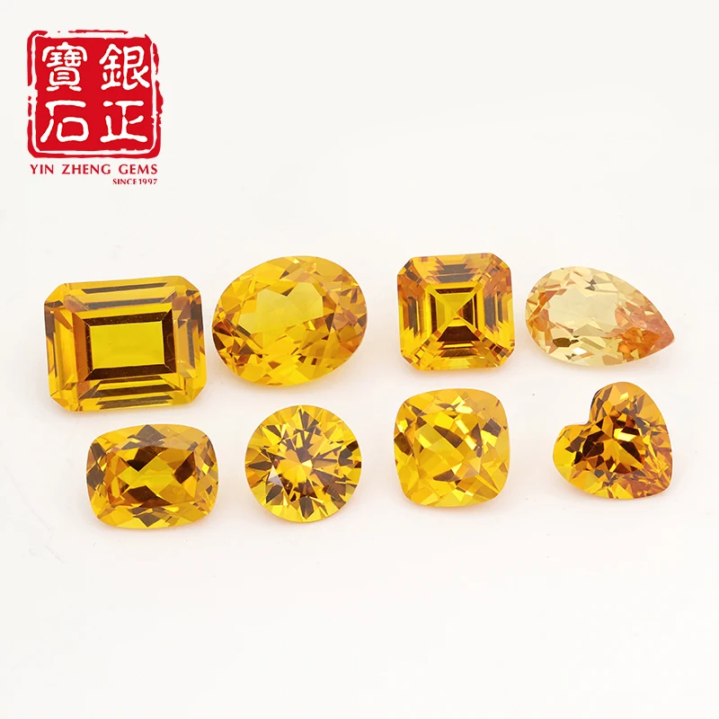 YinZheng Flame Melted Lab Grown Yellow Sapphire Oval Shape Can Be Provide GRC Or AGL Certifacate Synthetic Cultivate Sapphire