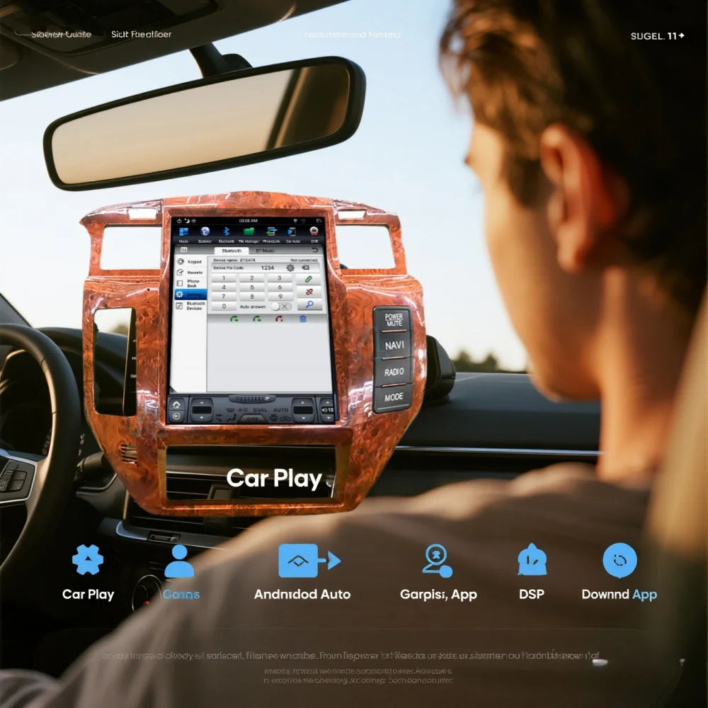 Pantalla táctil NPL Android 13 para Nissan Patrol Y61 LHD RHD 2004 - 2019 coche Auto Radio Carplay Multimedia GPS Navi Digital Cluster