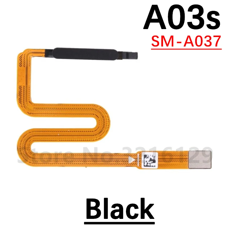 New For Samsung A13 A135 A136 A137 A03s A037 Home Button Fingerprint Sensor Flex With Power Key Button Flex Cable