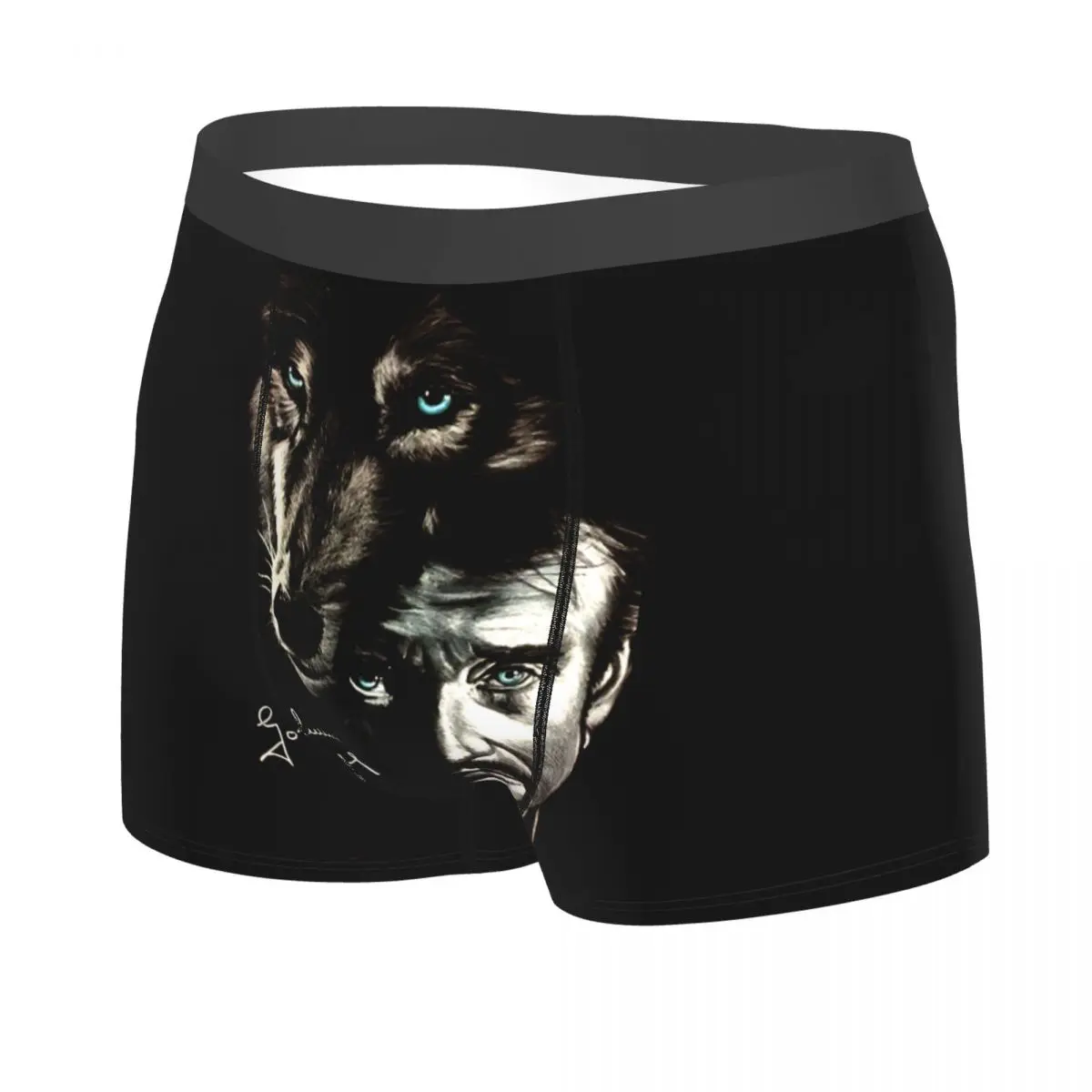 Custom Johnny Hallyday French Rock Singer Underwear Men Stretch Boxer Briefs