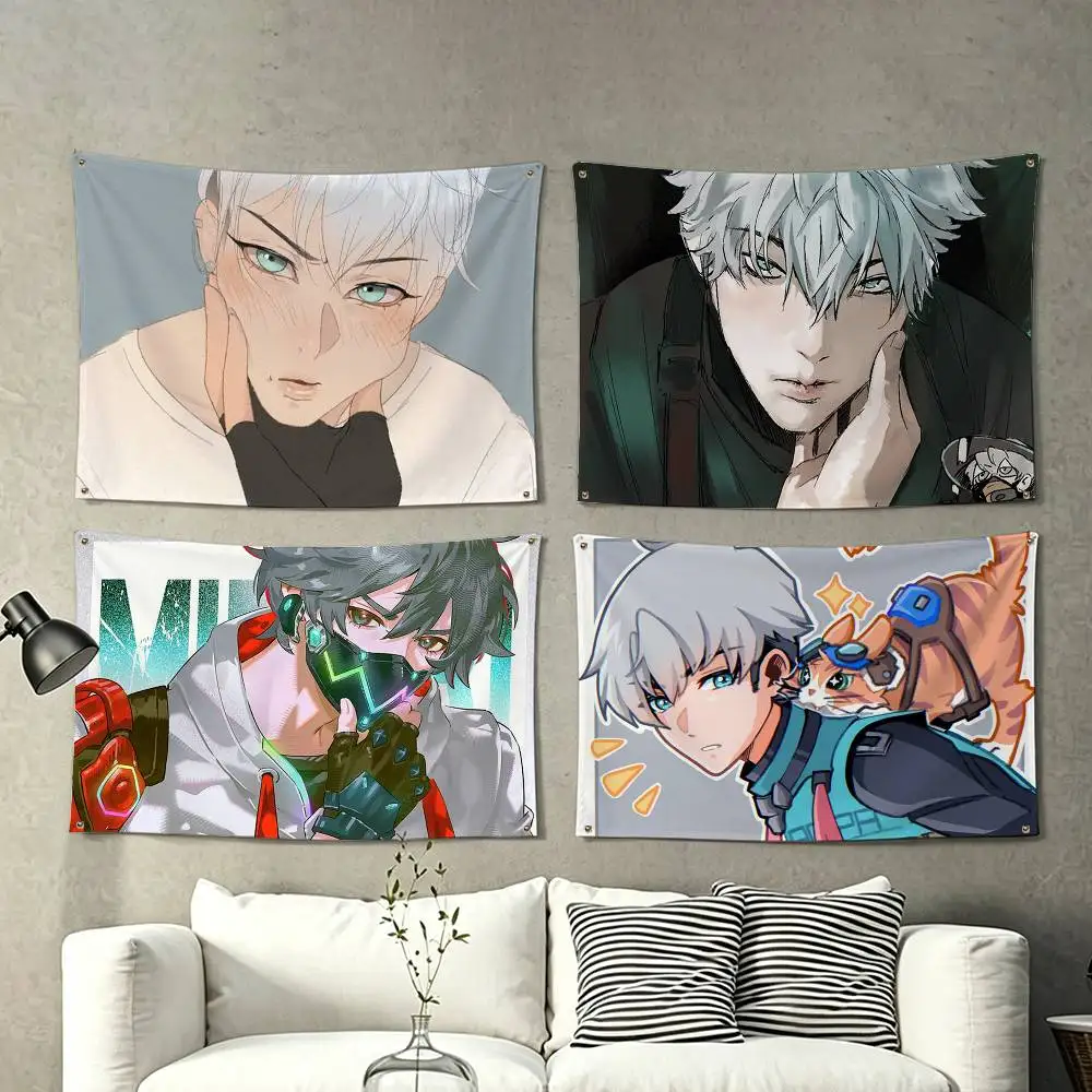 O-OverwatchES Wuyang Mizuki  Flags for Bedrooms Home Decor Items Outdoor Decors Garage Decoration Flaga